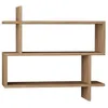 Image de CALICOSY - Etagère murale suspendue décor bois chêne L70 cm - PARALEL - Bois clair
