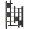 Image de Bibliotheque Étagere Moderne - Manco - Fixation Murale - 122 X 188 X 26 Cm - Anthracite