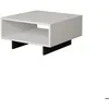 Image de Table basse FAVIA - BOBOCHIC - Blanc / Anthracite - Forme carrée - Grande niche - Mélaminé