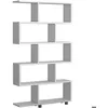 Image de SUBLEEM Bibliothèque DONA Blanc Blanc Cinq casiers Espace généreux Fonctionnel