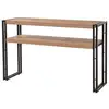 Image de Console Style Industriel Bois Chêne Clair Et Métal Noir Dukita 140cm
