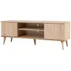 Image de Meuble tv en bois clair à lamelles avec niche kiza 200 863SPH3015