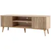Image de Meuble Tv En Bois Clair Avec Niche Kiza 728