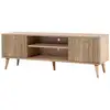 Image de Meuble tv en bois clair avec niche kiza 728