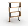 Image de Etagère Bibliothèque Design Industriel Ceylan - L. 80 X H. 128 Cm - Noir