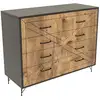 Image de Commode Design Bois Comfort - L. 80 X H. 100 Cm - Gris Anthracite