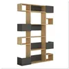 Image de SUBLEEM Étagère LENIO Chêne / Anthracite Marron Détail couleur Nombreux rangements Mélaminé