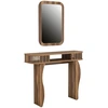 Image de Ensemble Console Fixe Bois Noyer Avec Miroir Dolly 105cm