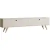 Image de Meuble Tv En Bois "paris" - 160 X 25 X 40 Cm - Blanc