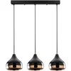Image de 3 Suspensions Noires Et Cuivrées D'intérieur