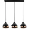 Image de Toilinux - 3 Suspensions noires et cuivrées dintérieur
