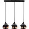 Image de 3 suspensions noires et cuivrées d'intérieur
