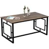 Image de Table A Manger - Alin - Rectangulaire - 4 Personnes - 160 X 76 X 90 Cm - Noyer / Noir