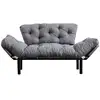 Image de Canapé 2 places convertible en tissu nitta gris