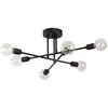 Image de Plafonnier En Métal - 3 Bras - L. 64 Cm X H. 30 Cm - Noir - Flowera
