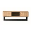 Image de Meuble TV - BELINDA - Noir / Pin - 46 x 192 x 15 cm
