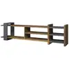 Image de Meuble Tv Design Zeyna - L. 156 X H. 40 Cm - Gris Anthracite