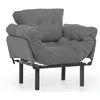 Image de Fauteuil Transformable En Lit Tissu Gris Clair Pliaz 95cm
