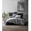 Image de Parure De Lit - 129ctn62692 - Housse De Couette 220 X 240 Cm + 2 Taies D'oreiller - 100% Coton Ranforcé - Gris