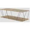 Image de Table Basse En Bois Clair Et Métal Noir Orlanda 120cm