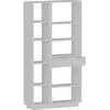 Image de Bibliothèque En Bois "luma" - 80 X 25 X 188 Cm - Blanc