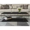 Image de Table Basse En Bois Anthracite Et Métal Noir Orlanda 120cm