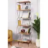 Image de Bibliothèque style industriel akudi l48cm métal noir et bois clair Biblioth
