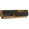 Image de Meuble TV en bois Yaprak - 160 x 40 x 45 cm - Saphir Anthracite