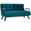 Image de Canapé convertible 2 places tissu vert Sylvano 133 cm