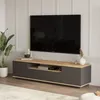 Image de Meuble TV - FR7 - Pin atlantique / Anthracite - 180 x 45 x 45 cm