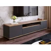 Image de Meuble TV avec 3 portes et 1 niche - Anthracite et naturel - LOTULA