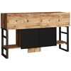 Image de Buffet Industriel Bois Naturel Et Acier Noir Koka 140cm