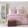Image de Parure De Lit - 1 Housse De Couette 220 X 240 Cm + 2 Taies D'oreiller 60 X 60 Cm - 100% Coton Renforcé - Rose
