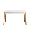 Image de Table A Manger - Costa - Rectangulaire - 4 Personnes - 120 X 77 X 75 Cm - Pin Atlantique / Blanc
