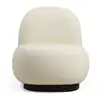 Image de Fauteuil Arrondi Tissu À Bouclettes Mouelow-crème