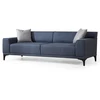 Image de Canapé Droit 3 Places En Tissu Bleu Avec 2 Coussin Tivano 212cm