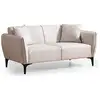 Image de Canapé Droit 2 Places Tissu Beige Clair Bellano 180cm