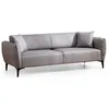 Image de Canapé Droit 3 Places Tissu Gris Clair Bellano 220cm