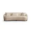 Image de Canapé Moderne 3 Places Tissu À Bouclettes Oliver 230cm-crème