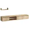 Image de Heka meuble tv 100 % mélamine chêne saphir 393MRD1237