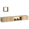 Image de Meuble tv suspendu 1 niche 3 portes et 1 étagère murale décor chêne saphir l180 cm - avior 393MRD1239