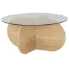 Image de Table basse en verre bubble chêne - plateau effet fumé 552NOS2268