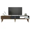 Image de Meuble tv en bois milan - 180 x 35 x 40 cm - noyer, anthracite 845HCT3108
