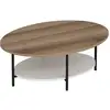 Image de Elis table basse 100 % mélaminé chêne, blanc 506MNR1230