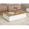 Image de Table basse avec 2 portes - Naturel et Blanc - LOTULA