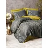Image de Parure De Lit - 129ctn63945 - Housse De Couette 220 X 240 Cm + 2 Taies D'oreiller - Satiné 100% Coton - Anthracite