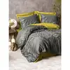Image de Parure de lit - 1 housse de couette 220 x 240 cm + 2 taies d'oreiller 60 x 60 cm - satiné 100% coton - anthracite ASI8683742886624
