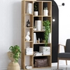 Image de Bibliothèque Demios - 100% Melamine - Chêne Saphir - 75 X 170 X 18 Cm