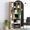 Image de La bibliothèque Emerald est une solution de rangement élégante et durable avec un revêtement en mélamine. Elle mesure 75x170x18 c...