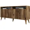 Image de Buffet En Bois Noyer 4 Portes Roma 160cm